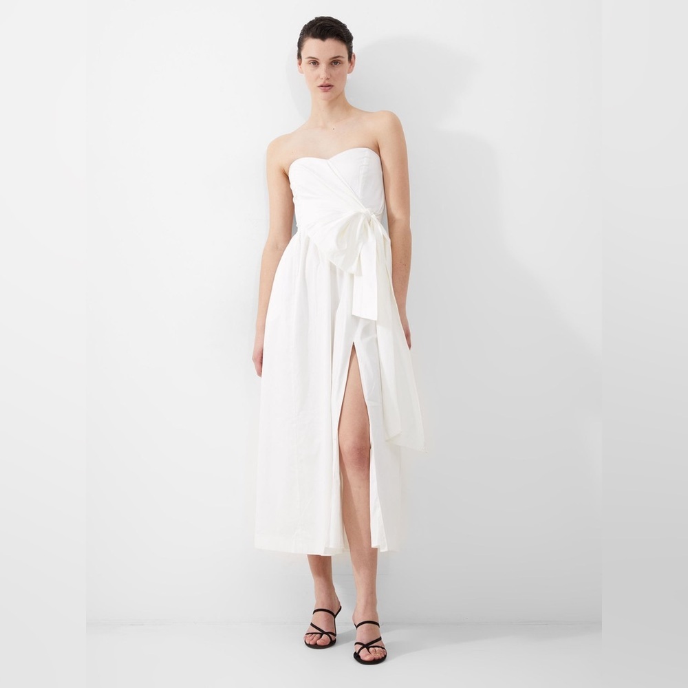 French Connection Florida Summer Strapless Maxi Dress in Summer White